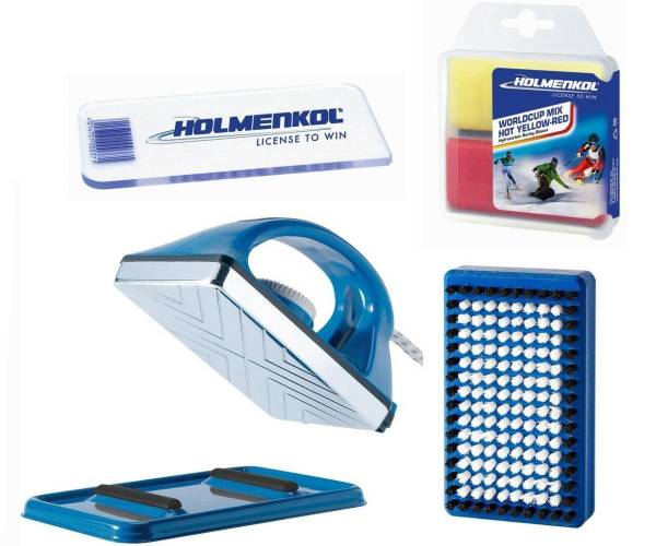 HOLMENKOL SkiWachs Set 4-teilig Worldcup-Mix Ski Snowboard Wachs Pflege